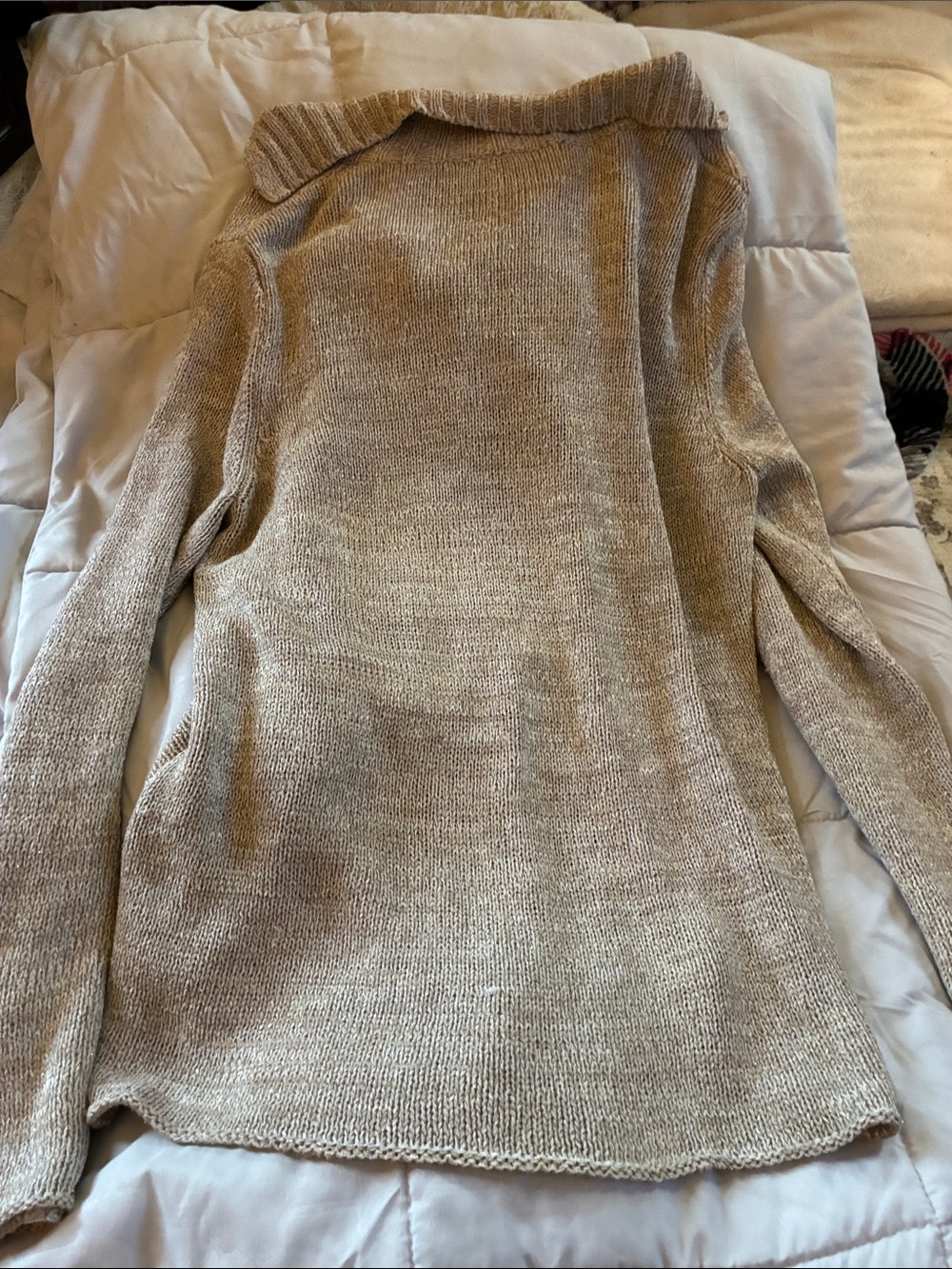 Coldwater Creek Beige Cardigan with Decorative Toggles and Silver Accents. - Picture 4 of 4